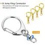 Roctee 70 Pcs Jump Rings D-snap Hook Split Key Ring with Chain | Metal Keychain Parts with 8mm Open Jump Ring and Connector | Key Rings Clips Accessories for DIY (Silver+Gold) Roctee 70 Pcs Jump Rings D-snap Hook Split Key Ring with Chain | Metal Keychain Parts with 8mm Open Jump Ring and Connector | Key Rings Clips Accessories for DIY (Silver+Gold)