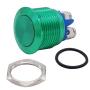 Twidec / 16mm Waterproof Green Metal Shell Momentary Flat Push Button Switch 3A/12~250V SPST 1NO Start Button for car Modification Switch（Quality Assurance for 1 Years） M-16-G-P