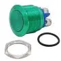 Twidec / 16mm Waterproof Green Metal Shell Momentary Flat Push Button Switch 3A/12~250V SPST 1NO Start Button for car Modification Switch（Quality Assurance for 1 Years） M-16-G-P