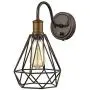 Dazhuan Polygon Metal Cage Wall Lights with On/Off Switch Plug-in Wall Sconce Set of 2 Dazhuan Polygon Metal Cage Wall Lights with On/Off Switch Plug-in Wall Sconce Set of 2