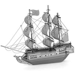 Metal Earth Fascinations Black Pearl Pirate Ship 3D Metal Model Kit