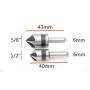 Driak 5pc 5 Flutes HSS Industrial Countersink Drill Bit Set Quick Change Bit 1/4 in Hex Shank Chamfer Chamfering Cutter tool Center Punch Tool Sets for Wood Metal Working Driak 5pc 5 Flutes HSS Industrial Countersink Drill Bit Set Quick Change Bit 1/4 in Hex Shank Chamfer Chamfering Cutter tool Center Punch Tool Sets for Wood Metal Working