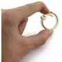JCBIZ 6pcs 28mm Round Spring Snap Hooks Clip DIY Accessories for Handbag Purse Shoulder Strap Key Chains Buckle Alloy Circle Round Carabiner Metal Spring Key Ring Gold