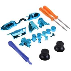 QINGYA Replacement Xbox One Controller Parts 18-in-1 Set Swap Thumbsticks Compatible Accessories for Xbox One Elite Controller Accessories(18-in-1 Blue)