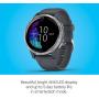 Garmin Venu, GPS Smartwatch with Bright Touchscreen Display, Features Music, Body Energy Monitoring, Animated Workouts, Pulse Ox Sensors and More, Granite Blue and Silver
