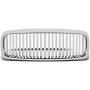 Replacement for Dodge Ram 1500/2500/3500 ABS Plastic Vertical Style Front Bumper Grille (Chrome) - 3rd Gen DR DH