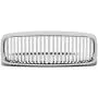 Replacement for Dodge Ram 1500/2500/3500 ABS Plastic Vertical Style Front Bumper Grille (Chrome) - 3rd Gen DR DH