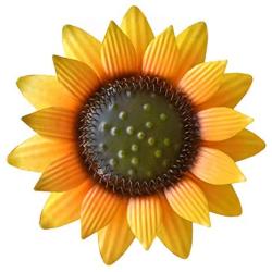 GIFTME 5 Metal Sunflower Wall Art Decor (12 Inch Yellow)