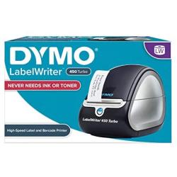 DYMO Label Printer | LabelWriter 450 Turbo Direct Thermal Label Printer, Fast Printing, Great for Labeling, Filing, Shipping, Mailing, Barcodes and More, Home & Office Organization