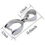 YUEKUI 100 Pinch Clasp Bails Dangle Charms Jewelry Findings Pendant Bail Pinch Connectors (100Pcs Platinum Plating 0.59 inches)