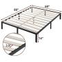 TATAGO 3500lbs Upgraded Heavy Duty Wooden Slats Queen Platform Bed Frame, 14 Inch Tall Mattress Foundation, Extra-Strong Support, No Noise & No Box Spring Needed