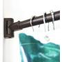PrettyHome Adjustable Curved Shower Curtain Rod Rustproof Expandable Aluminum Metal Shower Rod 38-72 Inches Telescoping Design Exquisite Customizable for Bathroom,Bronze
