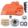 Adefol Chainsaw Brake Clutch Cover 8pcs Kit For Husqvarna 445 450 with .325'' 7T Clutch Drum, Worm Gear, Air Filter, Needle Bearing, Felling Dog, Gasket Replacement Parts for 544097902, 578097901 Adefol Chainsaw Brake Clutch Cover 8pcs Kit For Husqvarna 445 450 with .325'' 7T Clutch Drum, Worm Gear, Air Filter, Needle Bearing, Felling Dog, Gasket Replacement Parts for 544097902, 578097901