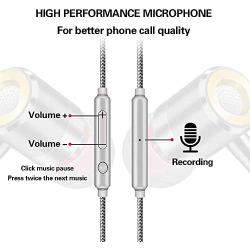 Earphones,in-Ear Earbuds Headphones Wired Headphone Metal Earbuds Noise Cancelling Stereo Heave Bass Earphones with Micphone Mic for Phone,Pad,Pod,Samsung Galaxy,MP3 Players,Nokia,HTC,Nexus and Tablet