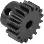 Dilwe RC Motor Gear, Steel Metal Motor Pinion Gear 17T 0.8 Module for HIMOTO E10MTL/E10MT/E10BP 1/10 RC Car Part(Black)