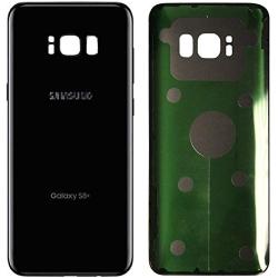 CELL4LESS Replacement Back Glass Cover Back Battery Door w/Custom Removal Tool & Pre-Installed Adhesive for Samsung Galaxy S8 Plus OEM - All Models G955-2 Logo - OEM Replacement (Midnight Black)