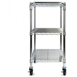 Oceanstar 3-Tier Heavy Duty All-Purpose Utility Cart, Chrome