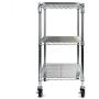 Oceanstar 3-Tier Heavy Duty All-Purpose Utility Cart, Chrome Oceanstar 3-Tier Heavy Duty All-Purpose Utility Cart, Chrome