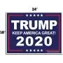 VIBE INK President Donald Trump - Keep America Great! 2020 Political Campaign Rally Yard Sign (24''x18'') Included Metal Stake - Made in America, Waterproof, Double Sided Print (Blue) VIBE INK President Donald Trump - Keep America Great! 2020 Political Campaign Rally Yard Sign (24''x18'') Included Metal Stake - Made in America, Waterproof, Double Sided Print (Blue)
