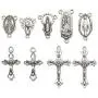 100g (60pcs) Antique Silver Cross Jesus Maria Our Lady Miraculous Centerpiece Crucifix Medal Charms Pendants for Crafting, Jewelry Findings Making Accessory For DIY Rosary Necklace Bracelet (M154) 100g (60pcs) Antique Silver Cross Jesus Maria Our Lady Miraculous Centerpiece Crucifix Medal Charms Pendants for Crafting, Jewelry Findings Making Accessory For DIY Rosary Necklace Bracelet (M154)