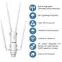 WAVLINK AC1200 High Power Outdoor Weatherproof WiFi Range Extender/Wireless Access Point/Router with Passive POE, Dual Band 2.4GHz 300Mbps+5.8 GHz 867Mbps, 4x7dBi Detachable Omni Directional Antenna