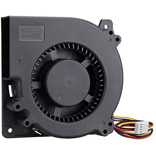 GDSTIME 120mm PWM 4 Pin 12V Dual Ball Bearing DC Brushless Blower Cooling Fan (4.72x4.72x1.26 inch), for Car Seat Amplifier Inflatables Inverter Ventilation