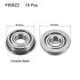 uxcell F695ZZ Flanged Ball Bearing 5x13x4mm Double Metal Shielded (GCr15) Chrome Steel Bearings 10pcs
