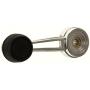 Window Crank compatible with Ford F-Series 73-79/Bronco 80-86 Front Chrome Body-Black Knob Metal Set of 2