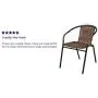 Flash Furniture Medium Brown Rattan Indoor-Outdoor Restaurant Stack Chair