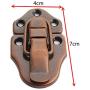 6 Pieces Metal Table Locks Dining Training Table Buckles Connectors Table Leaf Cabinet Hardware Accessories (Red Bronze)