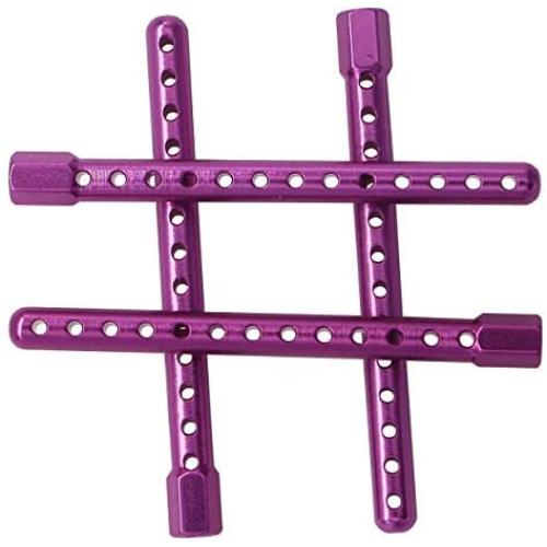 ZYCST 4PCS Purple Aluminum Alloy Body Posts 102037 Upgrade Parts Mounts for HSP RC 1:10 Road Racing Model Car