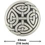 Bezelry 10 Pieces Celtic Eternal Knot Metal Shank Buttons. 23mm (7/8 inch) (Antique Silver)