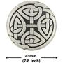 Bezelry 10 Pieces Celtic Eternal Knot Metal Shank Buttons. 23mm (7/8 inch) (Antique Silver)