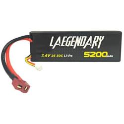 LAEGENDARY RC Car LiPo – 5200 mAh 7.4V 2S 30C Rechargeable Battery – Compatible with LAEGENDARY 1:10 Scale RC Truck