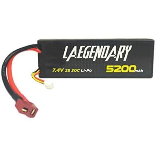 LAEGENDARY RC Car LiPo – 5200 mAh 7.4V 2S 30C Rechargeable Battery – Compatible with LAEGENDARY 1:10 Scale RC Truck