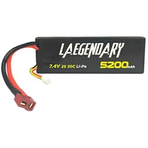 LAEGENDARY RC Car LiPo – 5200 mAh 7.4V 2S 30C Rechargeable Battery – Compatible with LAEGENDARY 1:10 Scale RC Truck LAEGENDARY RC Car LiPo – 5200 mAh 7.4V 2S 30C Rechargeable Battery – Compatible with LAEGENDARY 1:10 Scale RC Truck