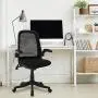 Mid-Back Ergonomic Home Office Chair,Komene Adjustable Mesh Computer Chair Thickened Seat Desk Chair with Lumbar Support and Flip-up Armrest Task Chair, Hold on 300lbs