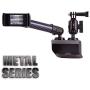 Dash Mount Cell Phone Holder Jeep Compatible Wrangler JK and JKU (2011-18) 2 Mounts for Action Camera and GPS Navigation with iPhone and Android Smartphones – Metal Base/Carbon Fiber Kevlar Arm