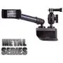 Dash Mount Cell Phone Holder Jeep Compatible Wrangler JK and JKU (2011-18) 2 Mounts for Action Camera and GPS Navigation with iPhone and Android Smartphones – Metal Base/Carbon Fiber Kevlar Arm