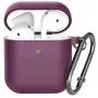 Airpods Case , BELONGME Airpods Silicone Case Cover with Keychain, 360°Protective AirPods Accessories Kits Shockproof Airpods Case Compatible with Apple Airpods 2 &1 (Front LED Visible) Burgundy
