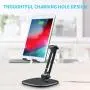 Adjustable Tablet Stand, Heavy Duty Tablet Holder, Universal Cell Phone Holder for Desk, Triple-Shaft & Multi-Height Cradle, Compatible with iPad iPhone Samsung Kindle Fire Switch E-Reader (4-11 inch) Adjustable Tablet Stand, Heavy Duty Tablet Holder, Universal Cell Phone Holder for Desk, Triple-Shaft & Multi-Height Cradle, Compatible with iPad iPhone Samsung Kindle Fire Switch E-Reader (4-11 inch)