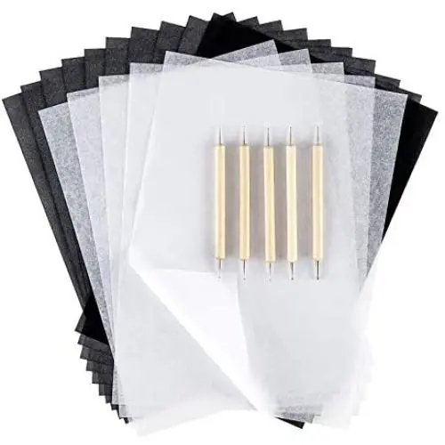 50 Sheets Carbon Paper Black Graphite Paper Transfer Tracing Paper And