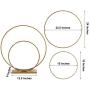 Efavormart 24'' | 16'' Gold Double Metal Hoop Wedding Centerpiece, Flower Stand