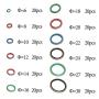 KOOTANS 240pcs 12 Sizes NBR Metal Bonded Sealing Washer Assort Kit Hydralic Oil Resist Rubber Oil Pipe Seal Gasket Metric NBR Metal Combination O-Ring Assortment Kit