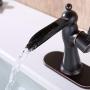 Mejor Solid Brass Single-Handle Waterfull Bathroom Faucet,Lavatory Faucet with 4 inches Deck Plate,CUPC Water Lines and Metal pop-up Drain with Overflow,Oil Rubbed Bronze,ME2535P-ORB