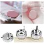 32mm Round Button Mold, DIY Aluminum Alloy Interchangeable Die Badge Maker Punch Press Mould for Button Maker Badge Machine