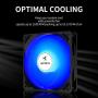 upHere 120mm Case Fan 3-Pin High Airflow Long Life Blue LED for Computer Cases Cooling,3-Pack,NK12BE3-3