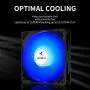 upHere 120mm Case Fan 3-Pin High Airflow Long Life Blue LED for Computer Cases Cooling,3-Pack,NK12BE3-3