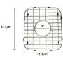 Walter Sinks Stainless Steel Kitchen 13'' x 11 Inch Protector Grids for Sinks Universal Double Bowl Drain Racks Grates Bottom Strainer Center Hole, Silver