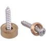20pcs Fitting Parts Metal Gold Screw Cap Mirror Nails Decoration Lid (10mm)